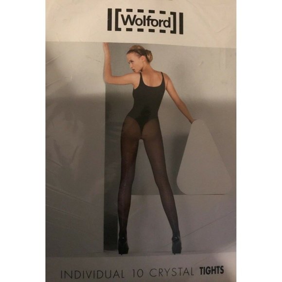 Wolford Individual 10 Crystal Tights - Picture 1 of 3